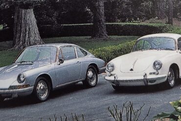 The 1965 911 (left) and the 356 (right) it was replacing. Both cars were available for one year: 1965.