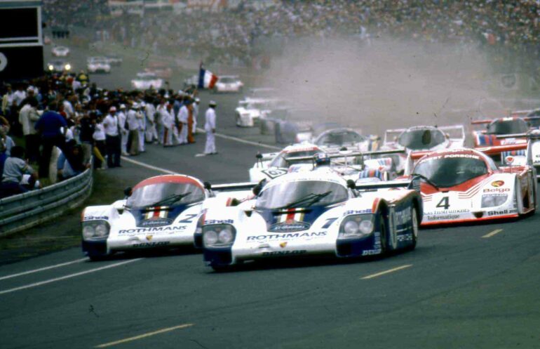 Porsche 956 on track at Le Mans
