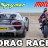 Porsche 918 Spyder v Red Bull MotoGP