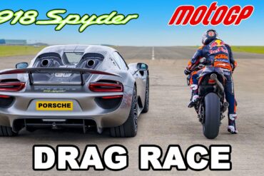 Porsche 918 Spyder v Red Bull MotoGP