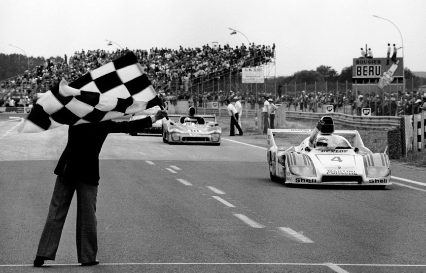 Jurgen Barth limps the #4 home to win the 1977 24 Hours of Le Mans