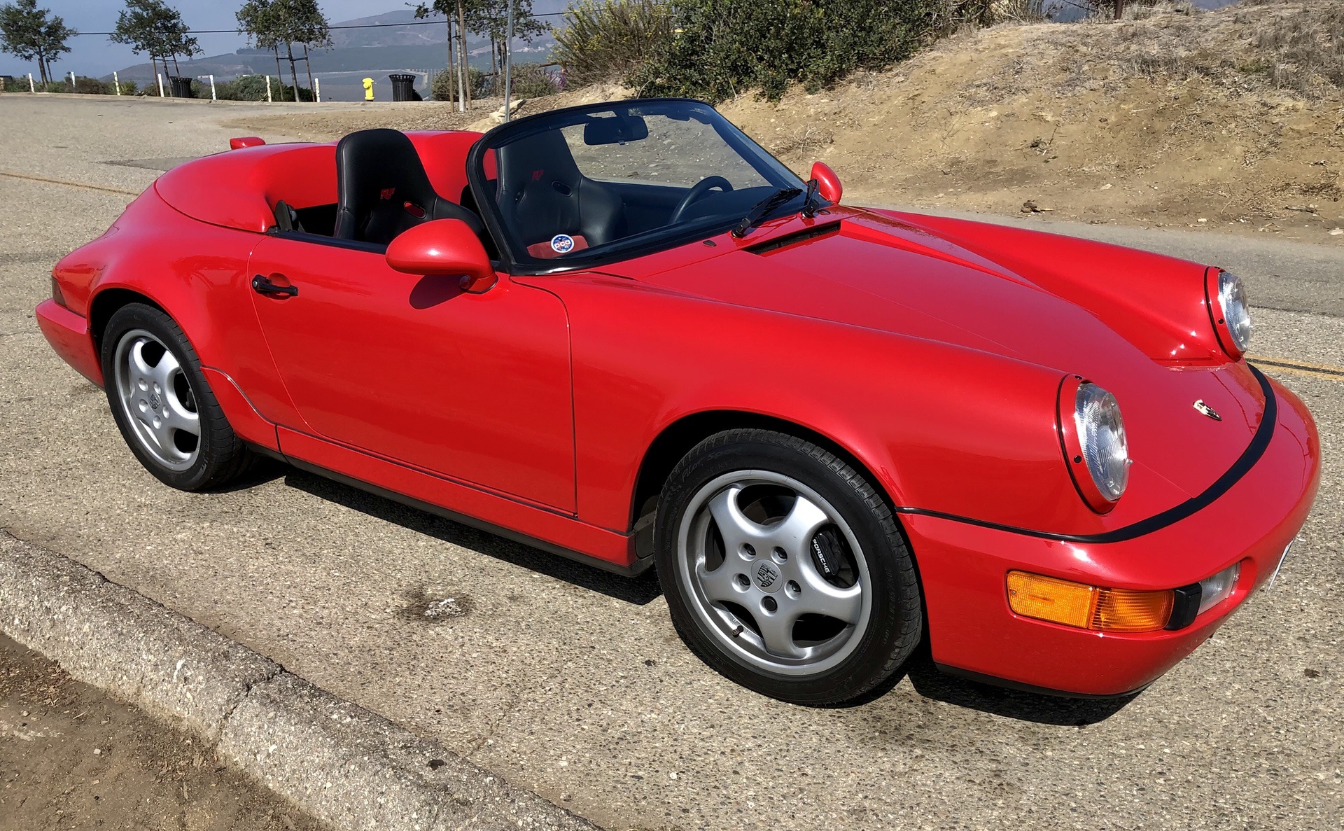 Red 1994 Type 964 Porsche 911 Carrera 2 Speedster