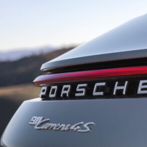 2020 Type 992 911 Carrera 4S badging on the rear of the car