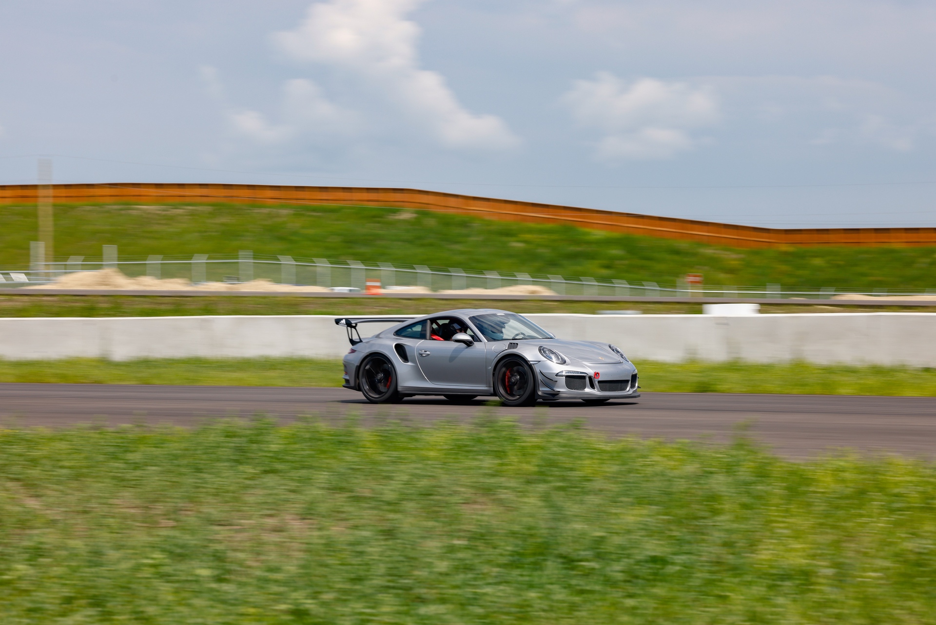 2016 Porsche 911 GT3 RS driving at speed on track