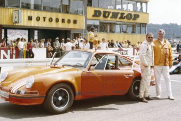 Herbert Linge on ONS duty again with a 911 at Hockenheim in 1973.