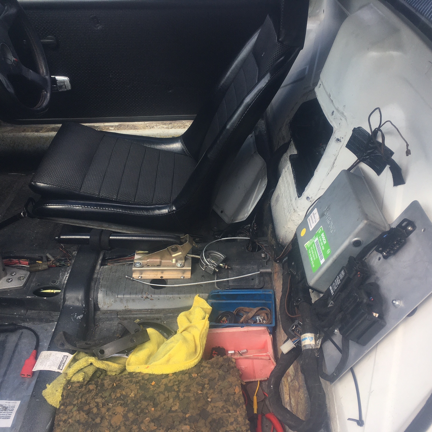 1974 Porsche 914/6 restomod interior, partially completed