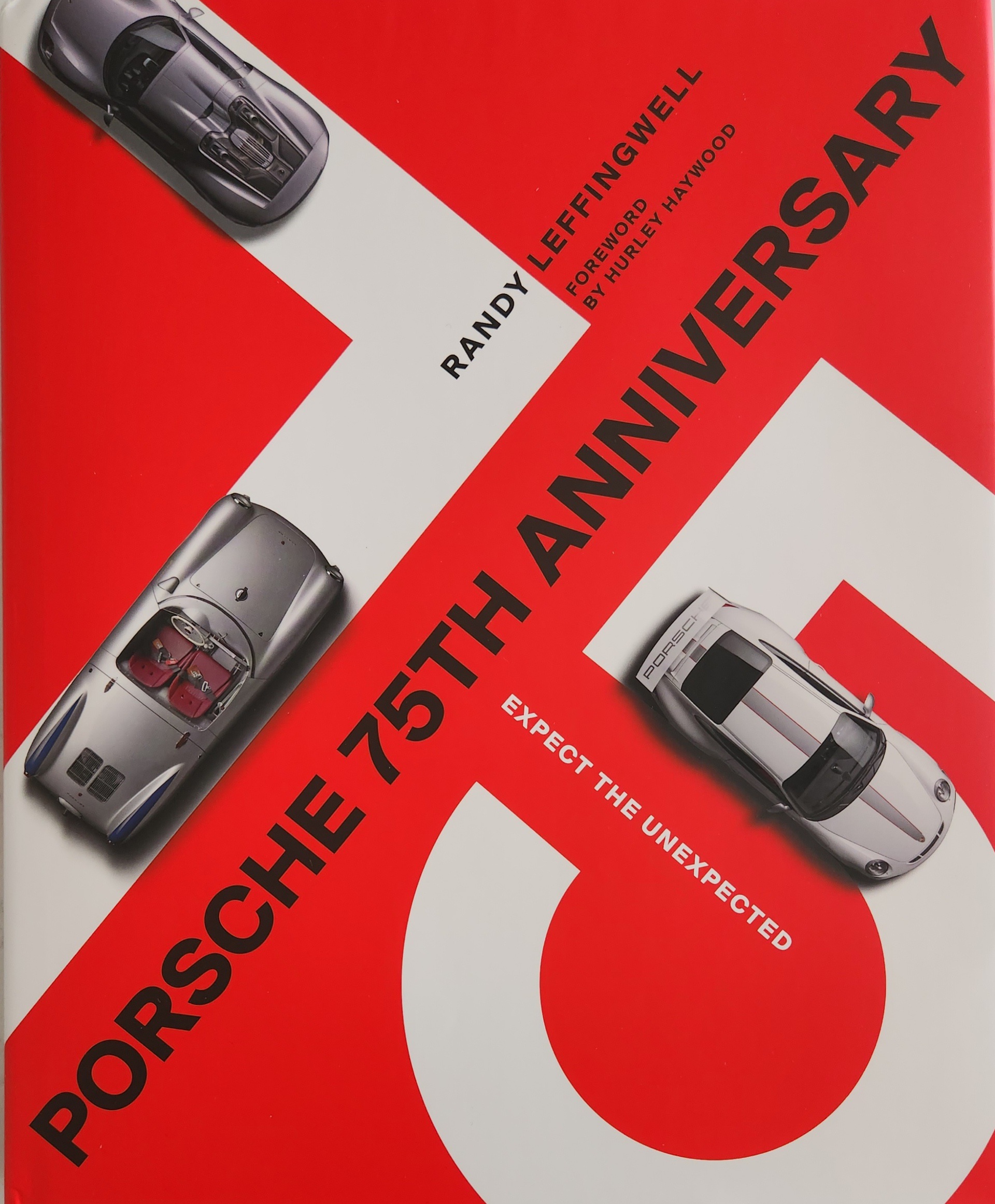 Dust jacket of Porsche 75th Anniversary book