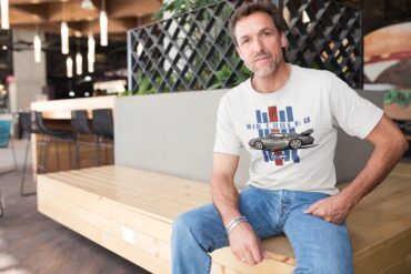 Man wearing Air Cooled - Porsche 911 Turbo t-shirt