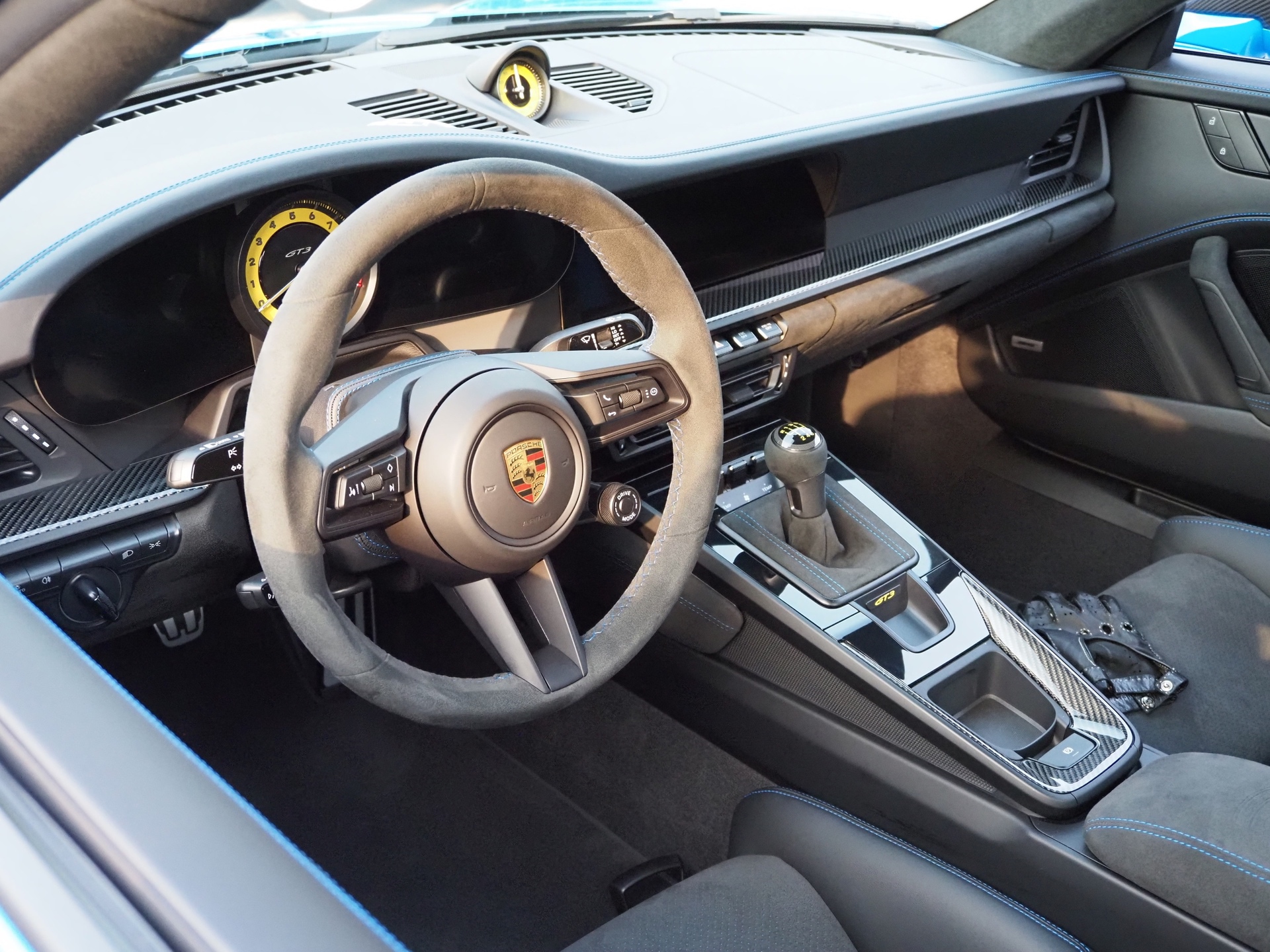 Interior of Porsche car at event