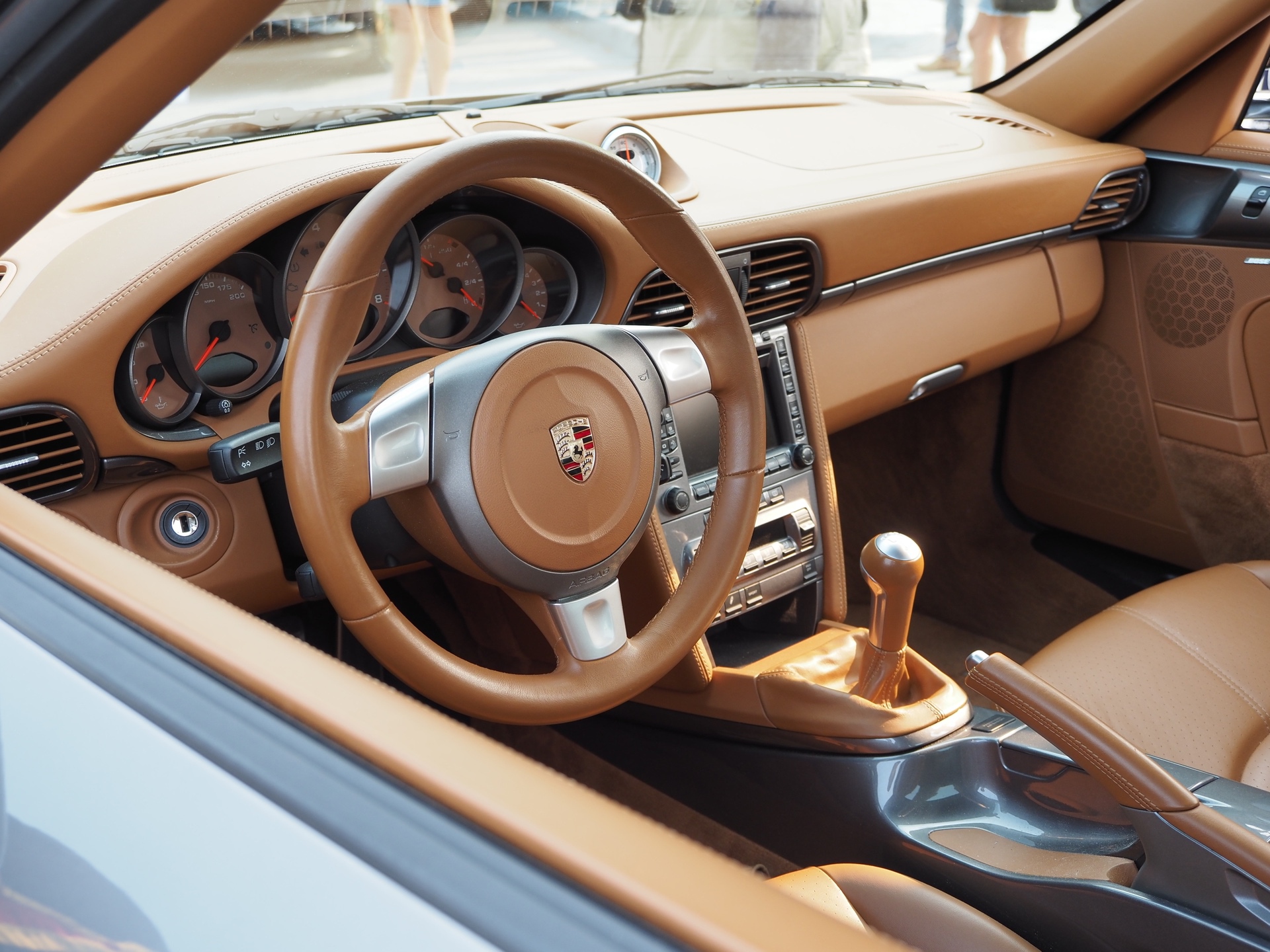 Interior of Porsche car at event