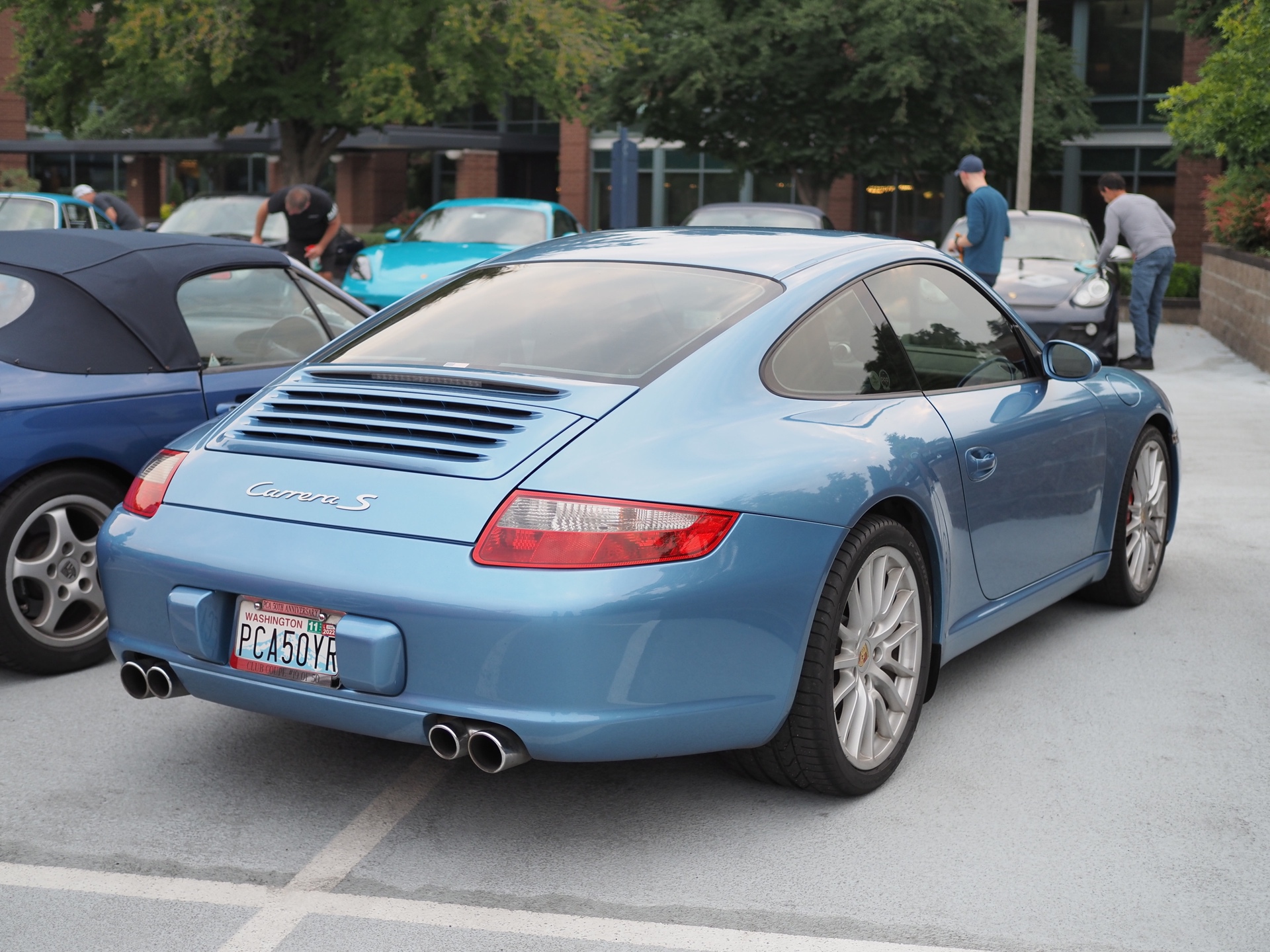 Rear view of 50th anniversary Club Coupe Club Porsche