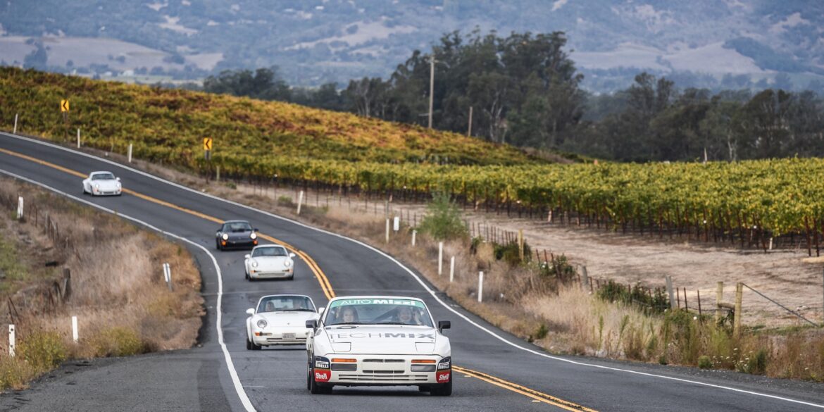 Porsche cars at Breakfast Club Rally