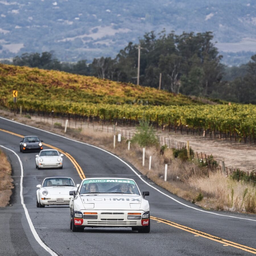 Porsche cars at Breakfast Club Rally