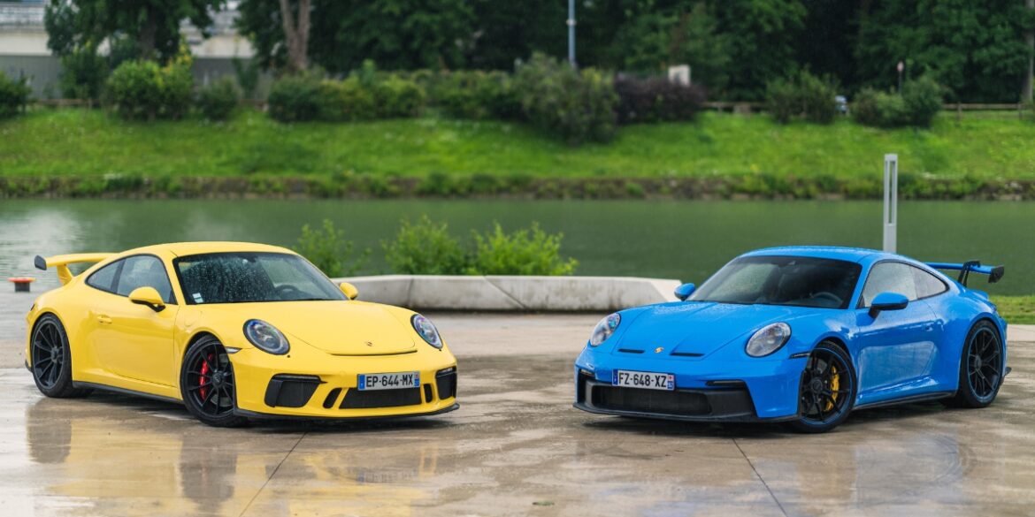 Porsche 911 GT3 991 & 992 parked next to each other