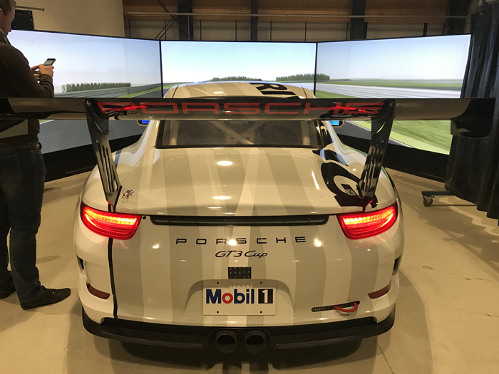 Rear view of Porsche GT3 Cup Car