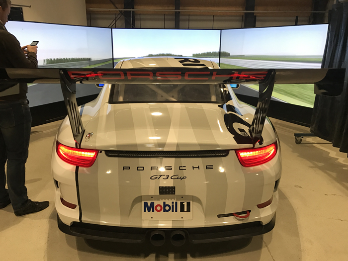 Rear view of Porsche GT3 Cup Car