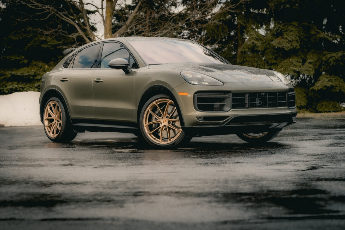 Porsche Of The Day 2022 Porsche Cayenne Turbo GT In PainttoSample Oak Green Metallic