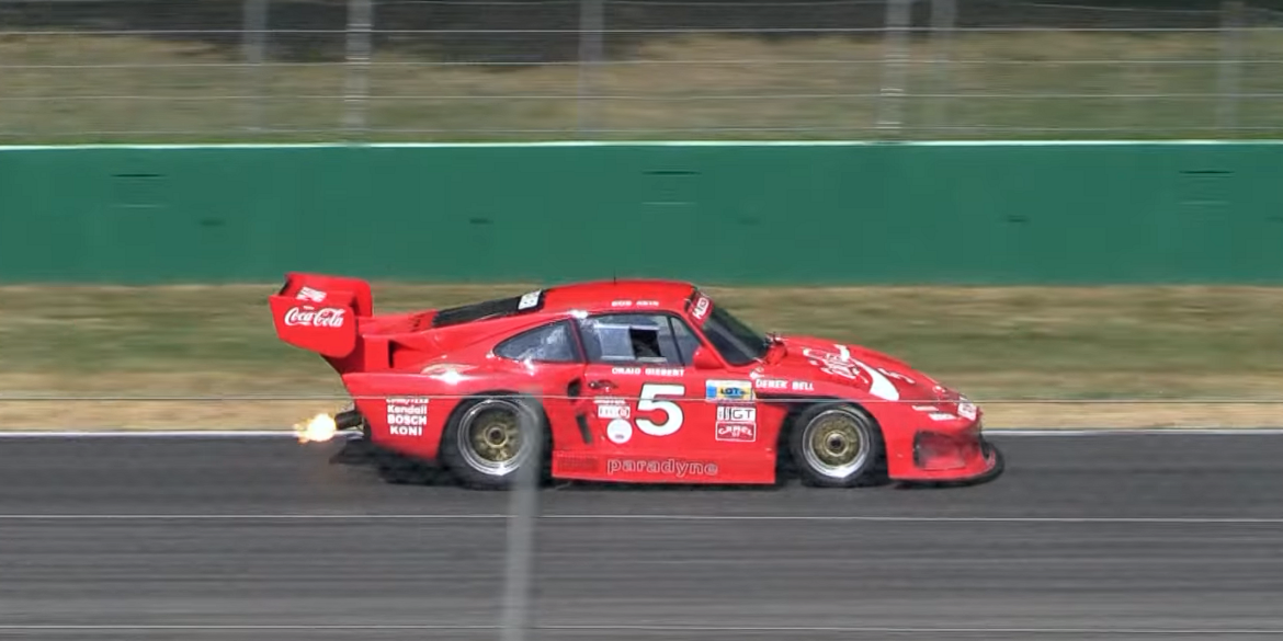 Porsche 935 K3 Spitting Flames At A Racetrack!