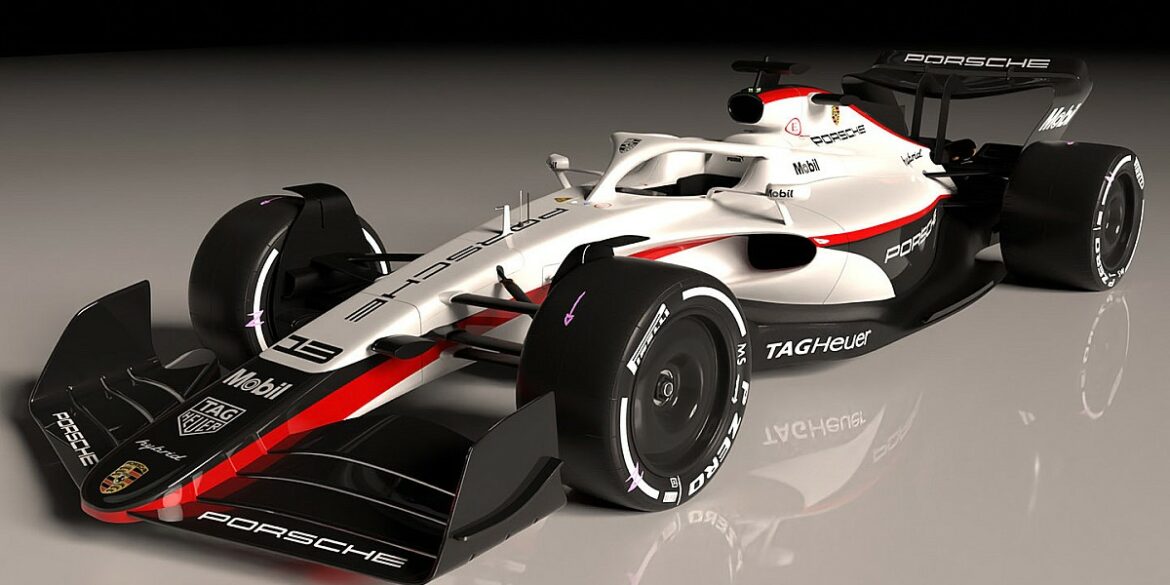 Porsche F1 car render