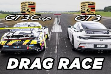 DRAG RACE: 992 Porsche 911 GT3 vs. 992 Porsche 911 GT3 Cup