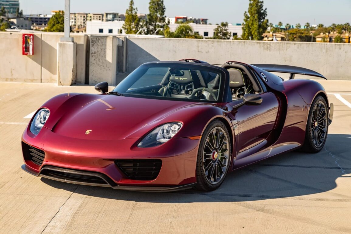 Porsche Of The Day: 2015 Porsche 918 Spyder Weissach Package In PTS Arena Red
