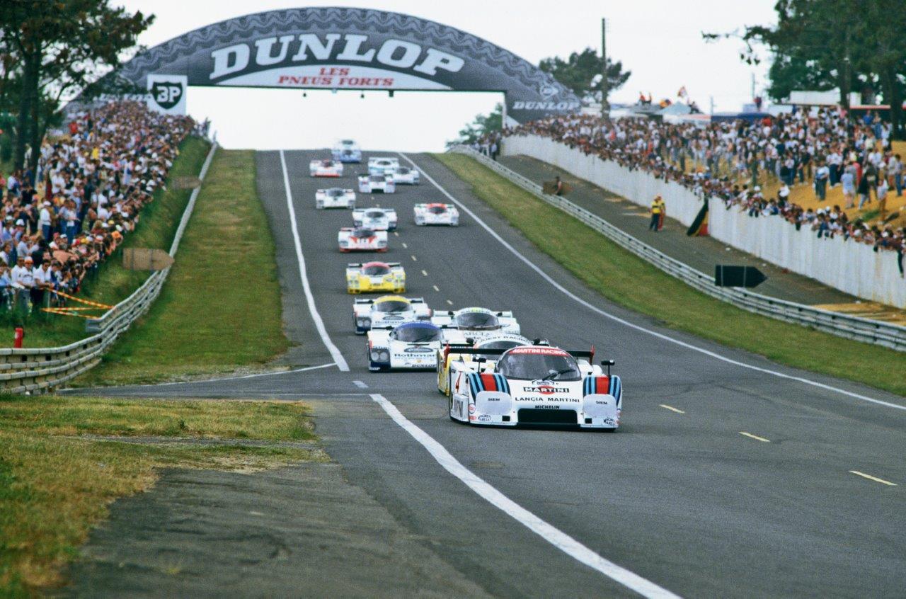 Group C racecars at the 1985 Le Mans