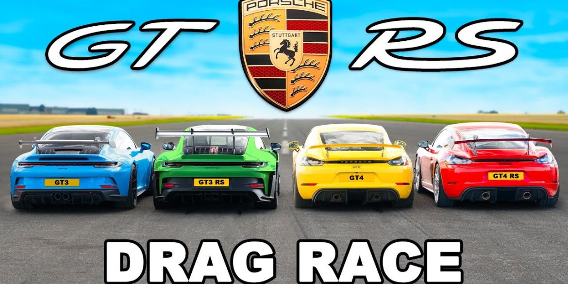 Four Porsches With The Same 4-Liter Naturally Aspirated Flat-Six Drag Race Each Other