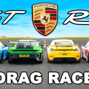 Four Porsches With The Same 4-Liter Naturally Aspirated Flat-Six Drag Race Each Other