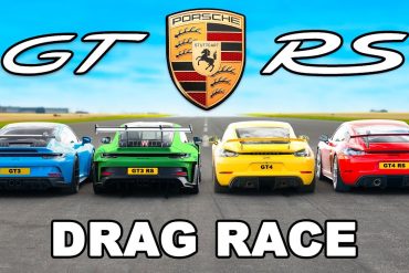 Four Porsches With The Same 4-Liter Naturally Aspirated Flat-Six Drag Race Each Other