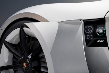 Porsche Mission-E charge port render