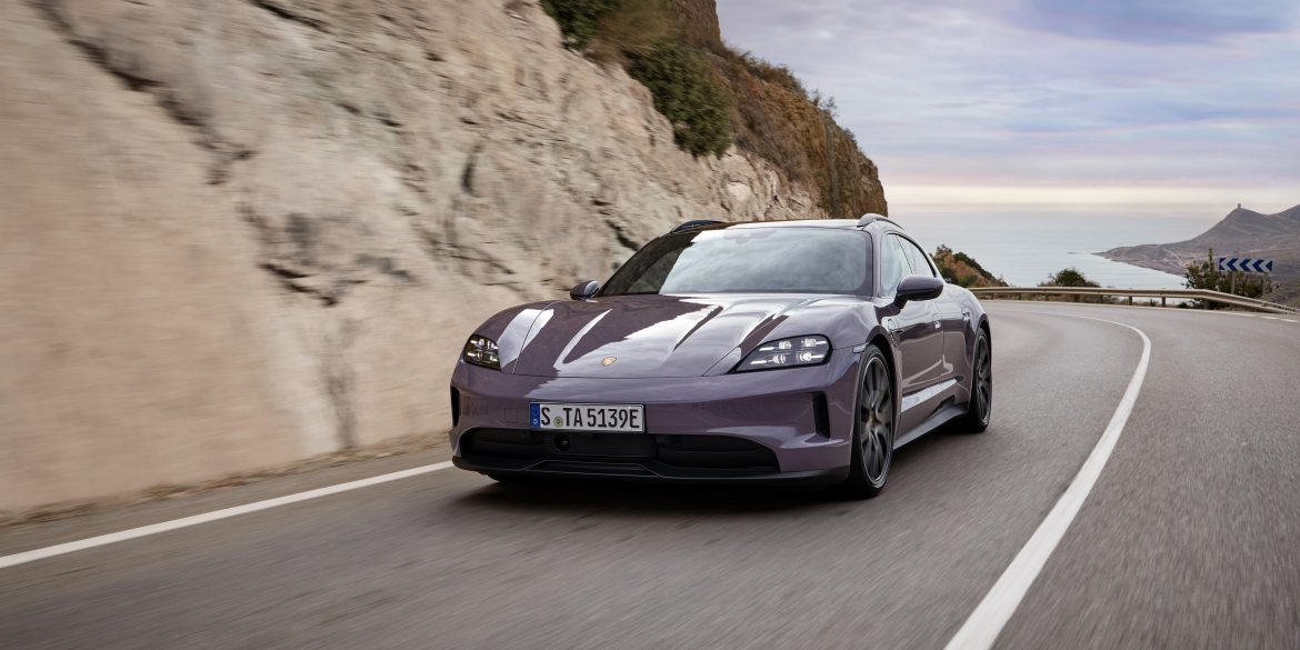 Front view of 2025 Porsche Taycan 4S