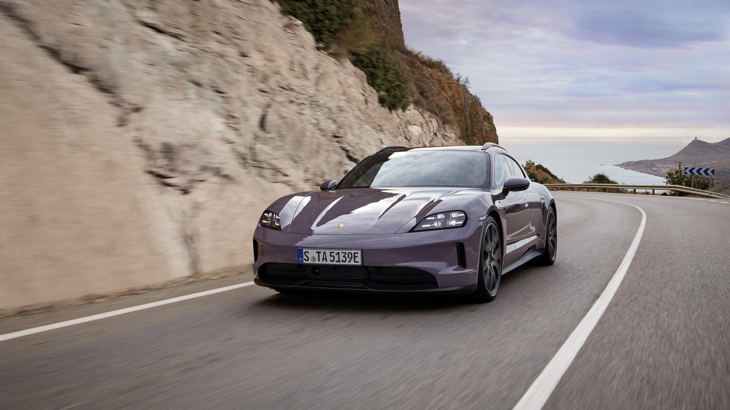 Front view of 2025 Porsche Taycan 4S