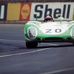 Le Mans 24 Hours, 14-15 June 1969: Despite qualifying in the promising position of third place, the No. 20 Porsche 908/02 LH Flunder driven by Jo Siffert and Brian Redman retired with an oil leak. © Corporate Archives Porsche AG