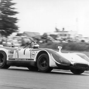Watkins Glen 6 Hours, 12 July 1969: The familiar pairing of Jo Siffert and Brian Redman were convincing winners in the No. 1 Porsche 908/02 K Flunder. © Corporate Archives Porsche AG