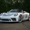Three-quarter side view of a 2019 Porsche 911 Speedster