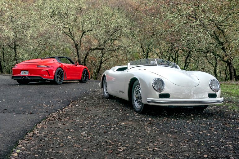 1953-Porsche-356-America-Speedster-vs-2019-Porsche-Speedster-