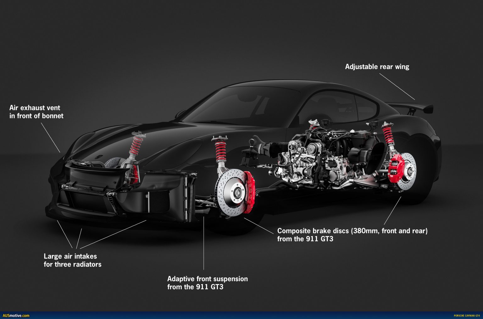 Porsche 981 Cayman GT4 Technical Drawings