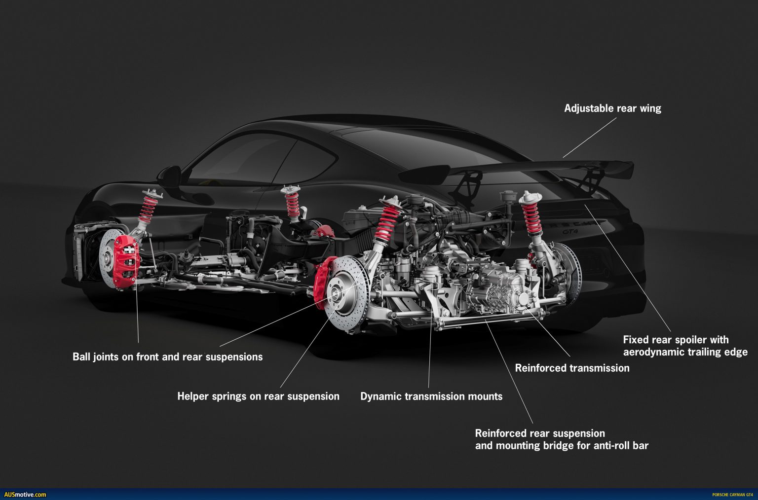 Porsche 981 Cayman GT4 Technical Drawings