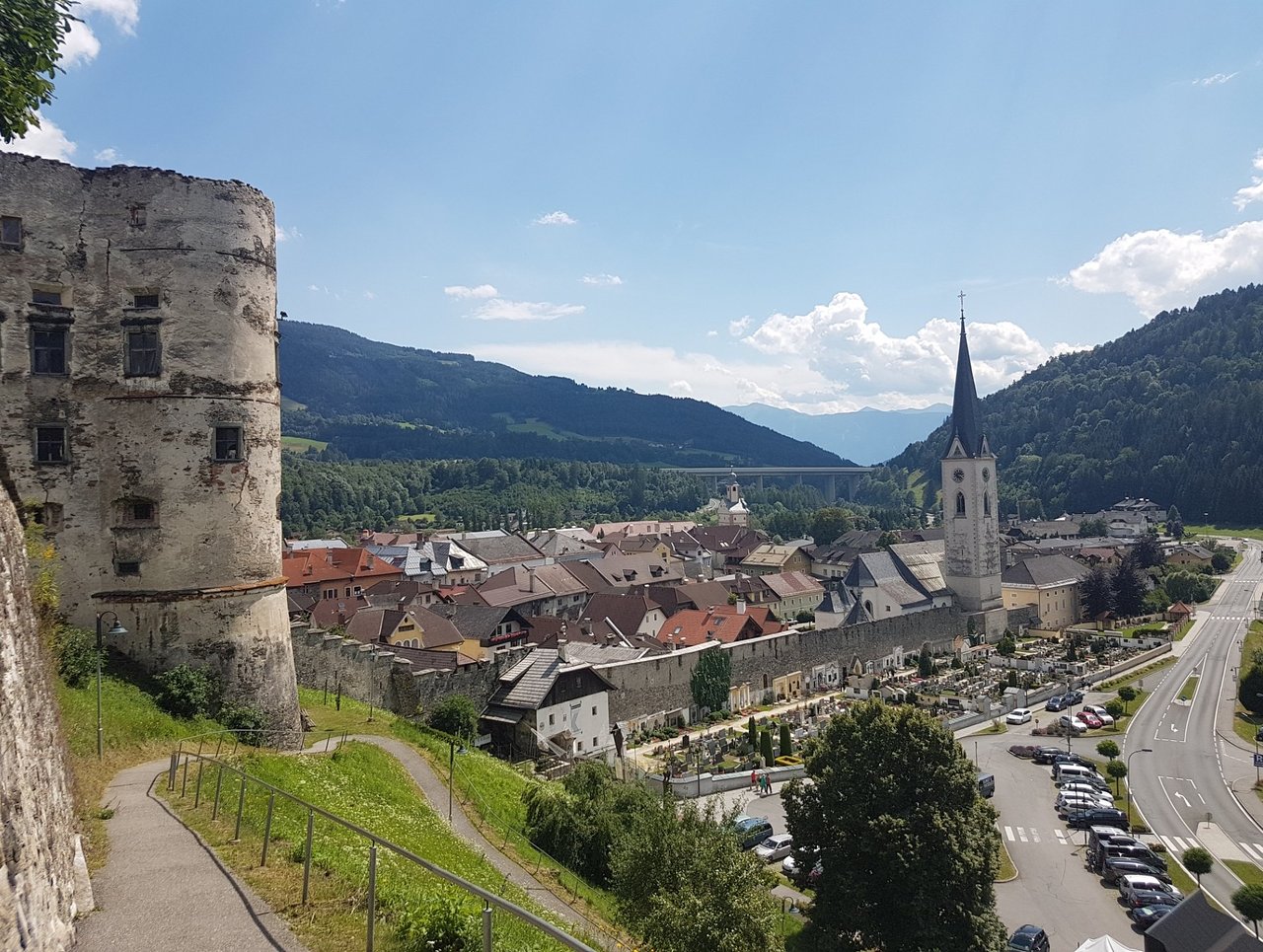 Although this present-day view of Gmünd shows a quiet Alpine town, it also illustrates the stark contrast that made the location so valuable to Porsche during the final years of the war. As Stuttgart came under increasingly destructive Allied bombing, the company transferred major portions of its engineering operation to Gmünd in 1944, using workshops established around a former sawmill complex. The move allowed Porsche to preserve personnel, equipment, and ongoing design work at a safer distance from the industrial targets of southern Germany. It was not yet the romantic birthplace of the Porsche sports car, but a wartime refuge chosen so the organization could continue functioning while the industrial world around Stuttgart was being destroyed.