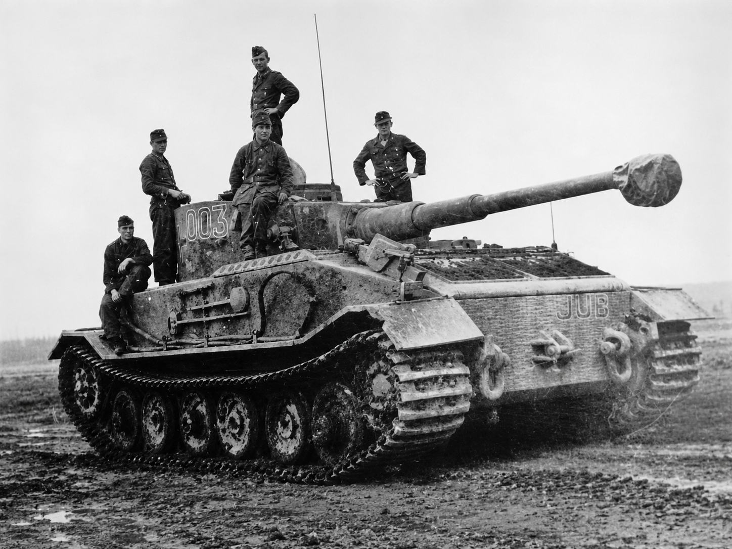 The VK 45.01 (P) represented Ferdinand Porsche’s attempt to translate his long-standing interest in electric power transmission into a heavy armored vehicle. Instead of relying on a conventional mechanical drivetrain, the design used gasoline engines to drive generators, which then supplied electricity to motors powering the tracks. The concept promised smoother power delivery and an alternative way to manage the enormous torque produced by a vehicle of this weight, but it also introduced excessive complexity, added mass, cooling problems, and a heavy demand for scarce copper. Although Porsche advanced the design with considerable confidence, the competing Henschel chassis was ultimately selected for production as the Tiger I, leaving the unused Porsche chassis to be converted into the Ferdinand and later Elefant tank destroyers.