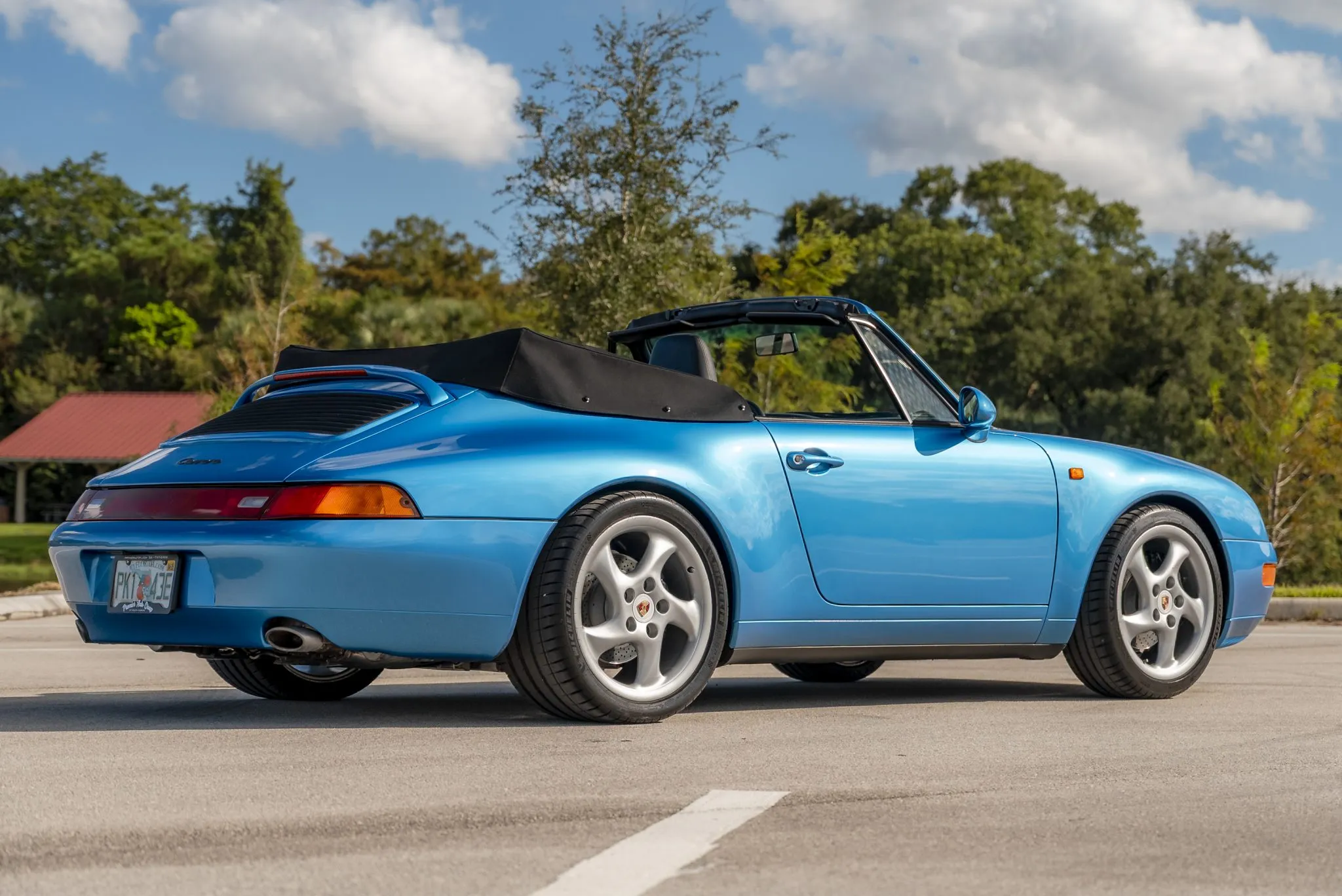 Load larger image of Tahoe Blue Metallic RoW 1995 Porsche 911 Carrera Cabriolet X51 - Stuttcars Classified