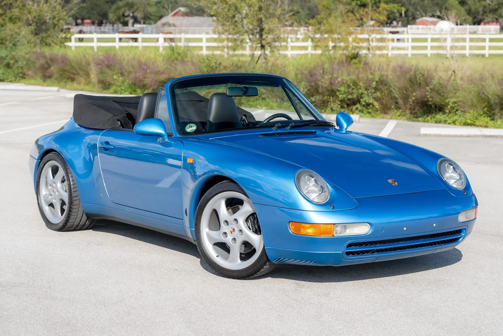 Load larger image of Tahoe Blue Metallic RoW 1995 Porsche 911 Carrera Cabriolet X51 - Stuttcars Classified