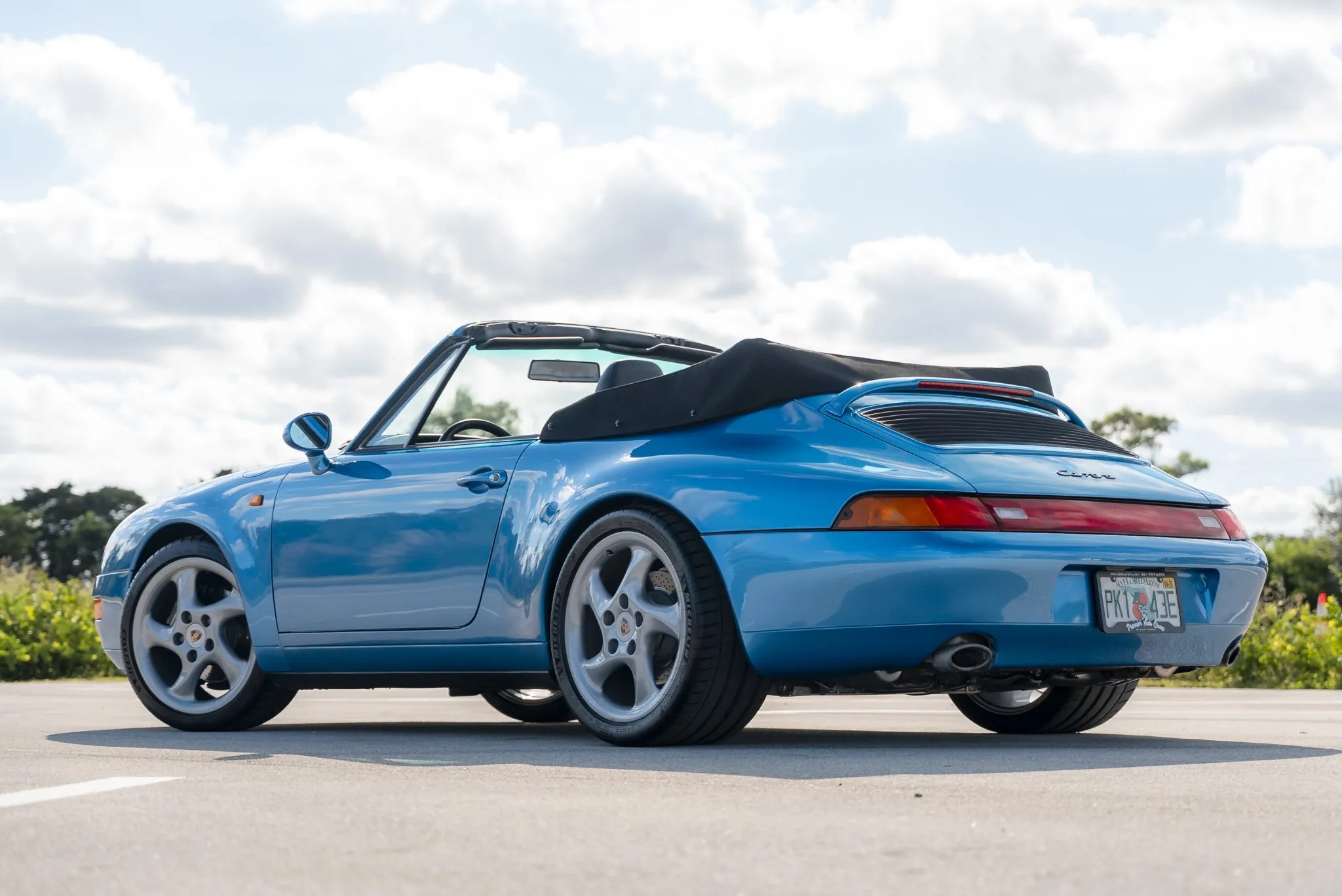 Load larger image of Tahoe Blue Metallic RoW 1995 Porsche 911 Carrera Cabriolet X51 - Stuttcars Classified