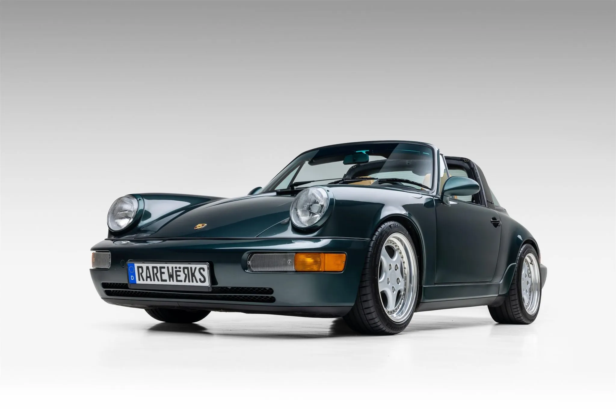 Load larger image of Moss Green Metallic 1991 Porsche 911 Carrera 4 Targa - Stuttcars Classified