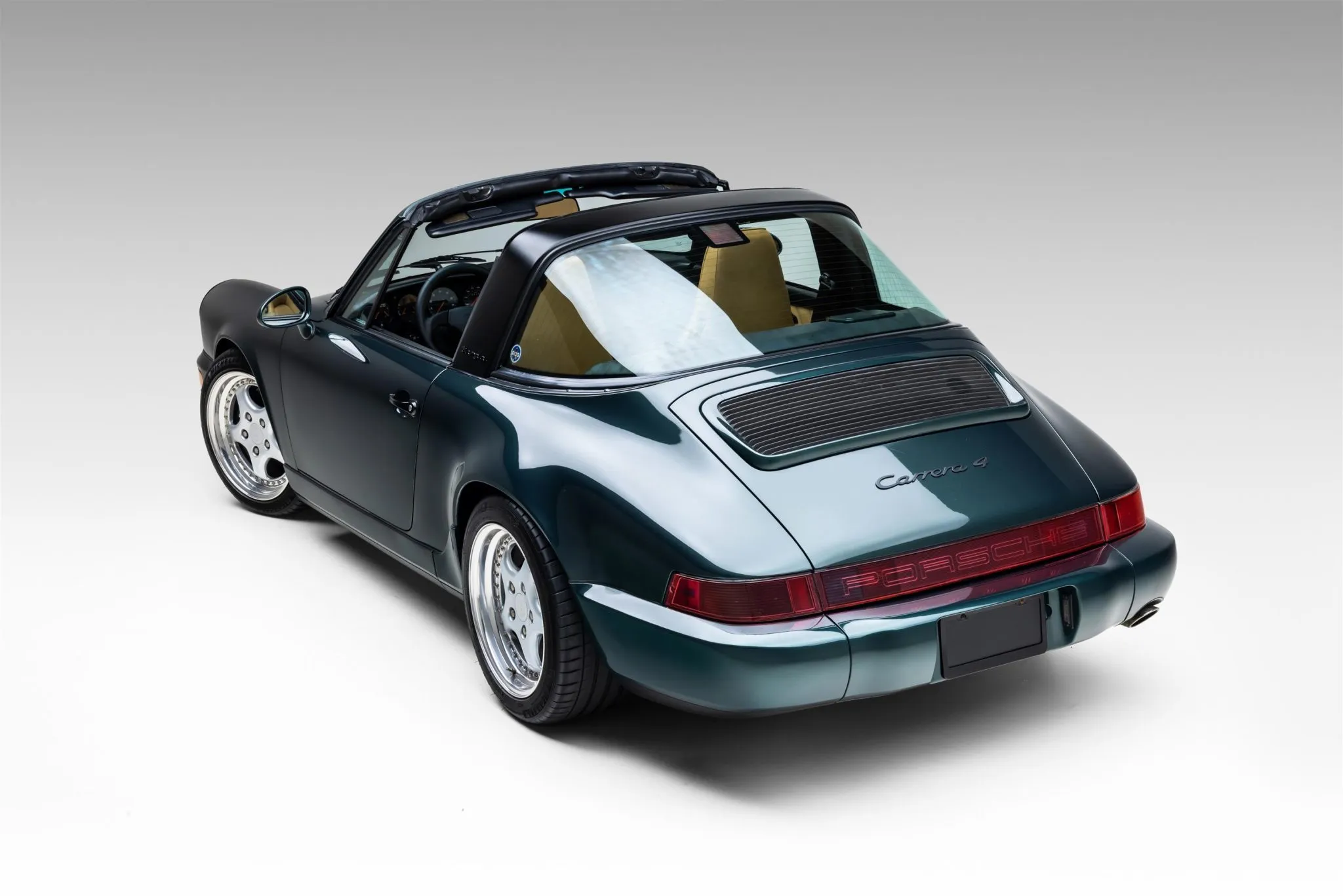 Load larger image of Moss Green Metallic 1991 Porsche 911 Carrera 4 Targa - Stuttcars Classified
