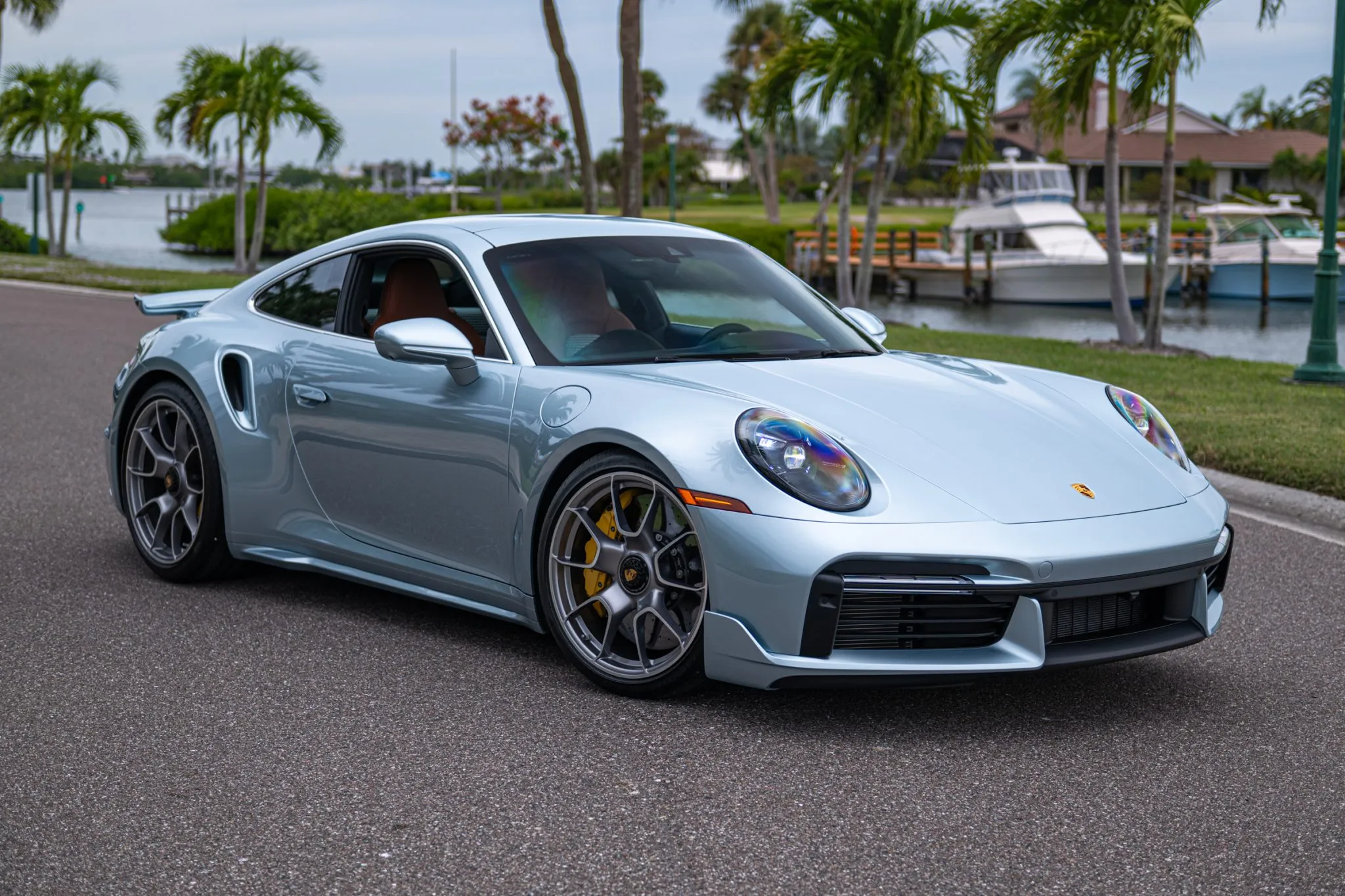 Load larger image of Azzuro Thetys Metallic 2024 Porsche 911 Turbo S Coupe - Stuttcars Classified